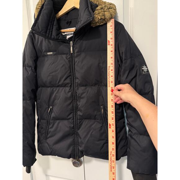 Columbia Womans M Down $225 Puffer Jacket Waterproof Hooded Coat Snow Black - Picture 9 of 9